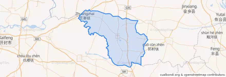 Mapa de ubicacion de 曹县 (Cao).