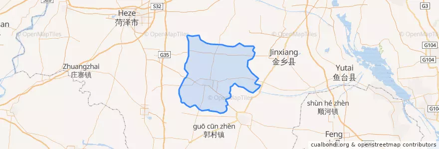 Mapa de ubicacion de 成武县 (Chengwu).