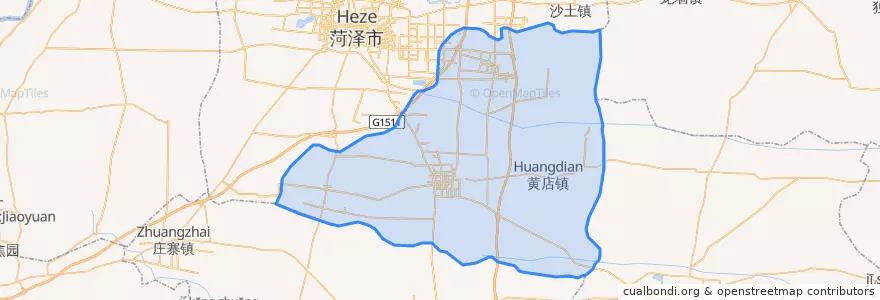 Mapa de ubicacion de 定陶区.