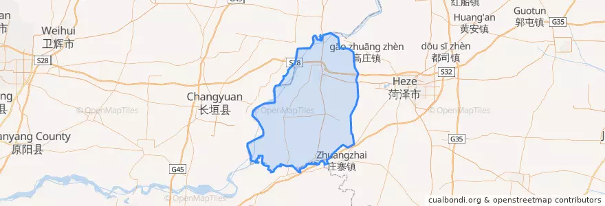 Mapa de ubicacion de 东明县.