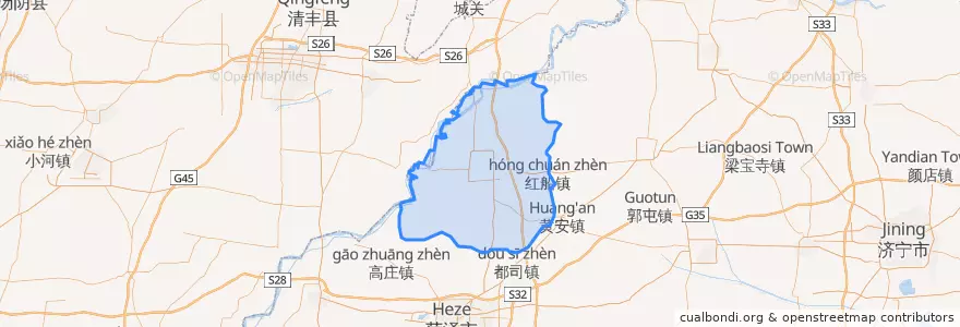 Mapa de ubicacion de Juancheng County.