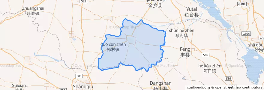 Mapa de ubicacion de 单县 (Shan).