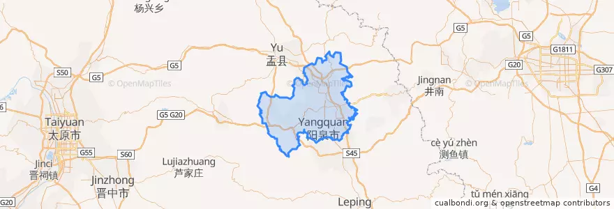 Mapa de ubicacion de Jiaoqu District.