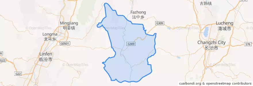 Mapa de ubicacion de 安泽县.
