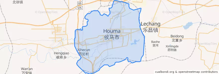 Mapa de ubicacion de Houma City.