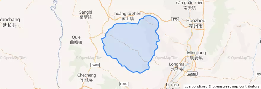 Mapa de ubicacion de 蒲县.