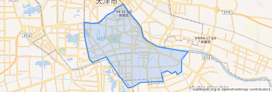 Mapa de ubicacion de Hexi District.