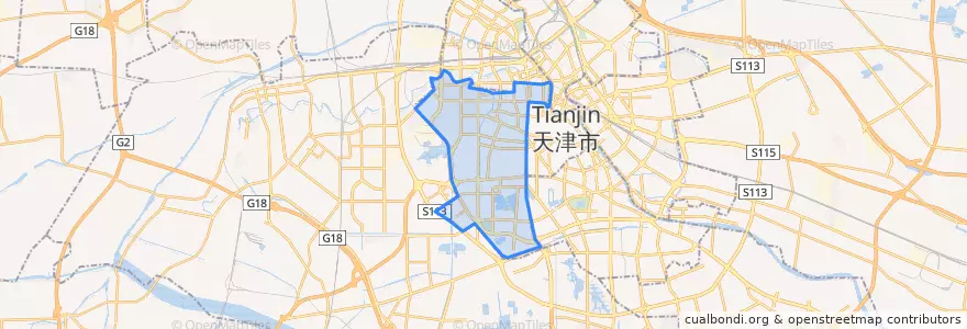 Mapa de ubicacion de 南开区.