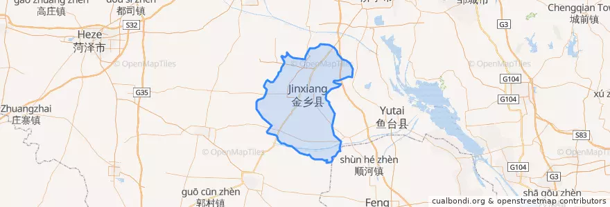 Mapa de ubicacion de 金乡县.