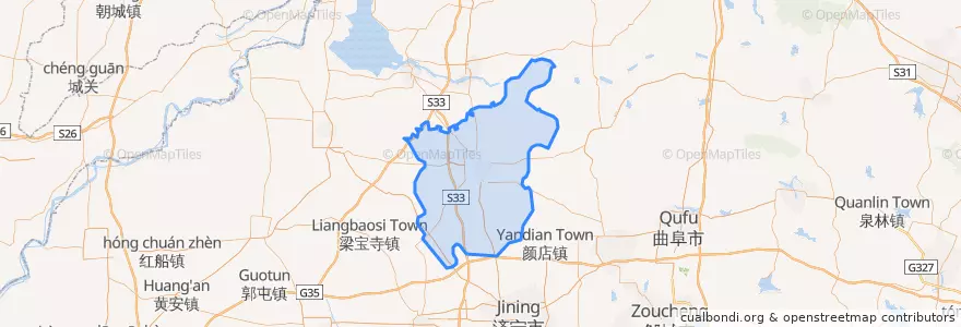 Mapa de ubicacion de 汶上县 (Wenshang).