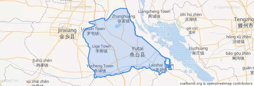 Mapa de ubicacion de 鱼台县.