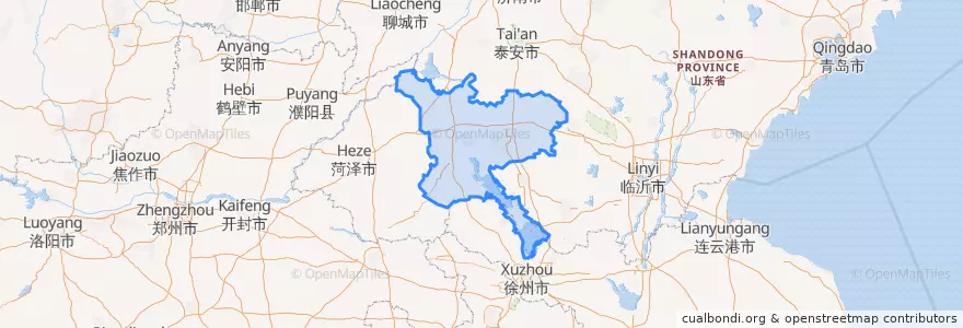 Mapa de ubicacion de Jining City.