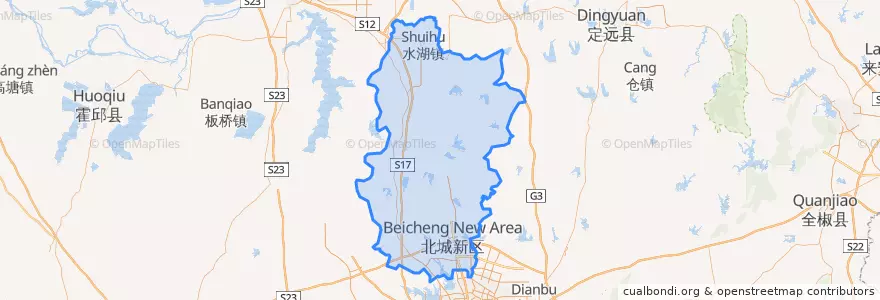 Mapa de ubicacion de 长丰县.