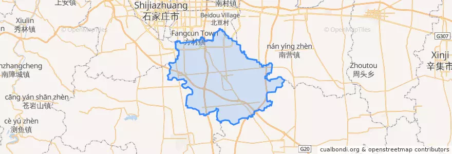 Mapa de ubicacion de 栾城区.