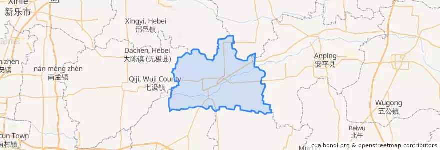 Mapa de ubicacion de Shenze County.