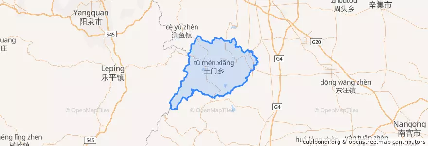 Mapa de ubicacion de 赞皇县.