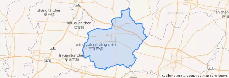 Mapa de ubicacion de Qinghe County.