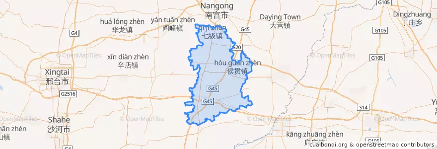 Mapa de ubicacion de Wei County.