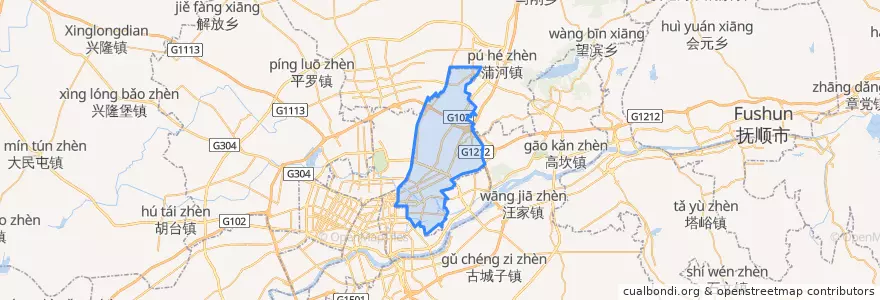 Mapa de ubicacion de 大东区.