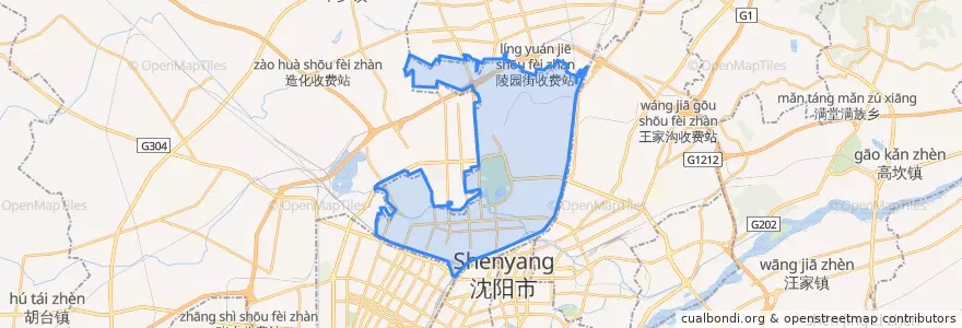 Mapa de ubicacion de 皇姑区.