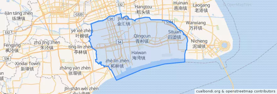 Mapa de ubicacion de 奉賢区.