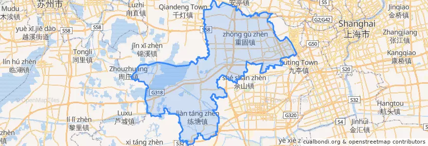Mapa de ubicacion de Цинпу.