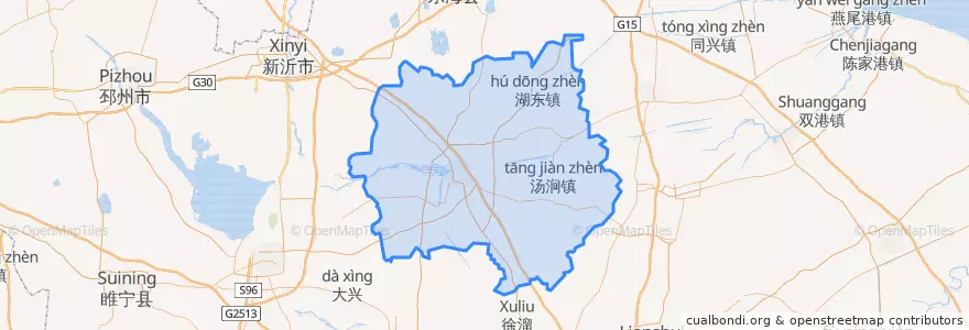 Mapa de ubicacion de 沭阳县 (Shuyang).