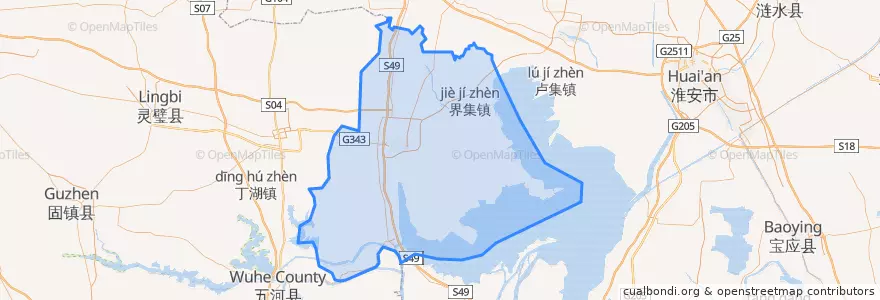 Mapa de ubicacion de 泗洪县.