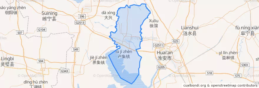 Mapa de ubicacion de 泗阳县 (Siyang).