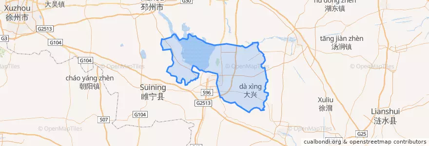 Mapa de ubicacion de Sùyù Qū.