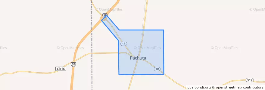 Mapa de ubicacion de Pachuta.
