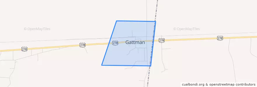 Mapa de ubicacion de Gattman.