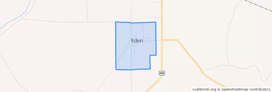 Mapa de ubicacion de Eden.