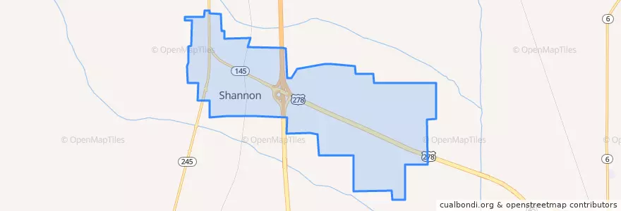 Mapa de ubicacion de Shannon.