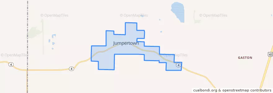 Mapa de ubicacion de Jumpertown.