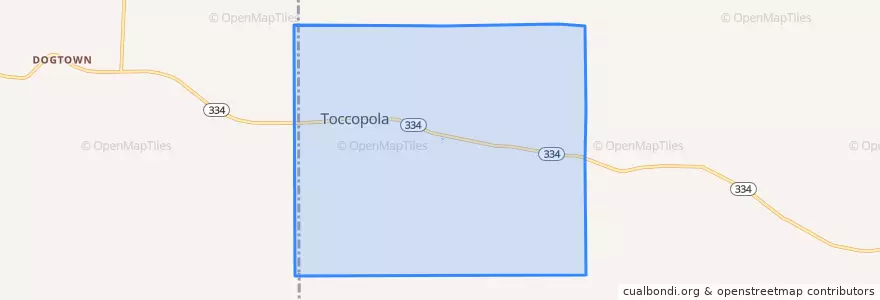 Mapa de ubicacion de Toccopola.