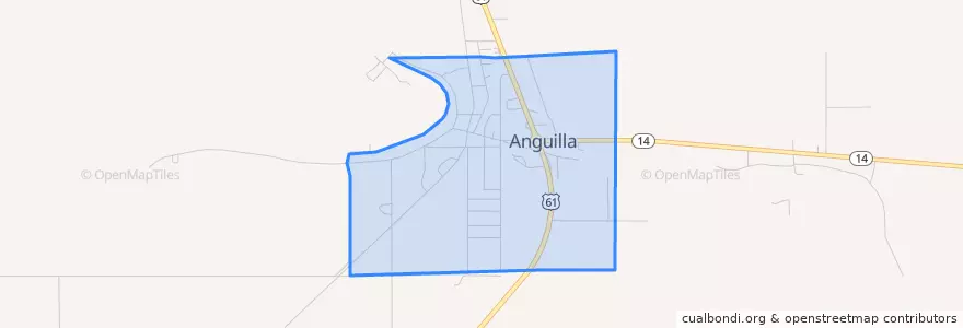 Mapa de ubicacion de Anguilla.