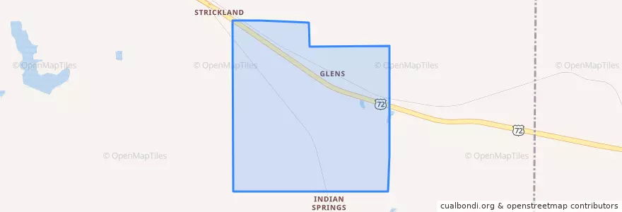 Mapa de ubicacion de Glen.