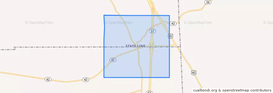 Mapa de ubicacion de State Line.