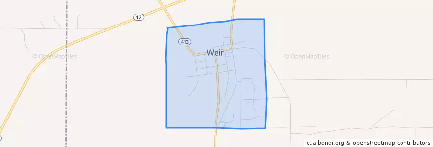 Mapa de ubicacion de Weir.