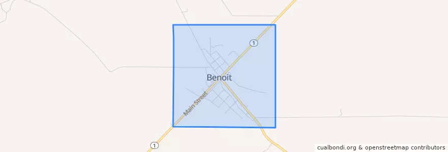 Mapa de ubicacion de Benoit.
