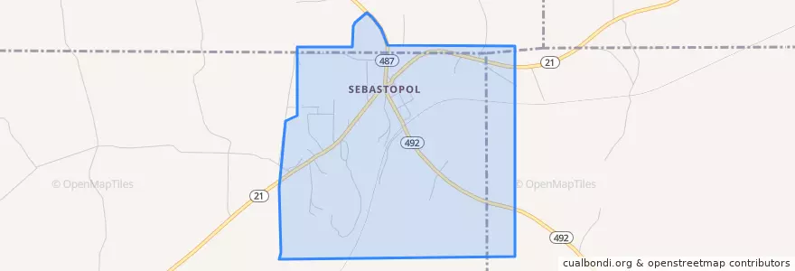 Mapa de ubicacion de Sebastopol.