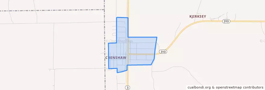 Mapa de ubicacion de Crenshaw.