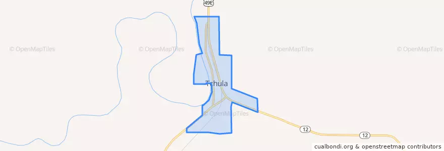 Mapa de ubicacion de Tchula.