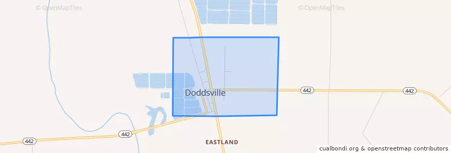 Mapa de ubicacion de Doddsville.