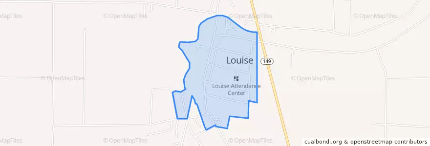 Mapa de ubicacion de Louise.