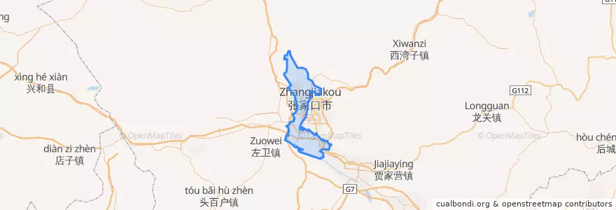 Mapa de ubicacion de Qiaoxi District.