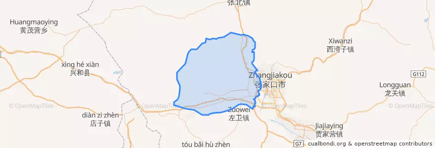 Mapa de ubicacion de 万全区.