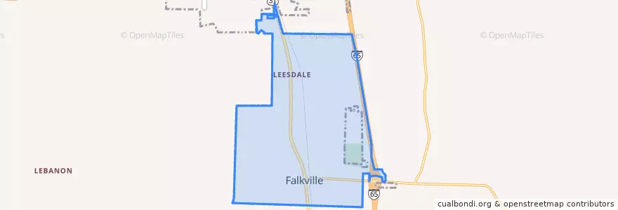 Mapa de ubicacion de Falkville.