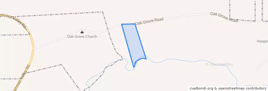 Mapa de ubicacion de Springville.